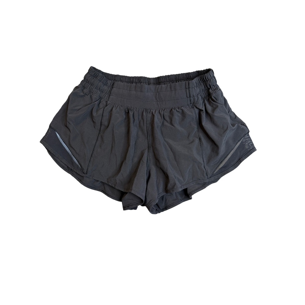 Lululemon Hotty Hot Short II 2.5" Inseam Womens 6 Black Running Activewear EUC